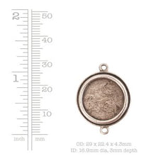 Load image into Gallery viewer, Antique Silver Traditional Bracelet Bezel by Nunn Design *D* Qty:1