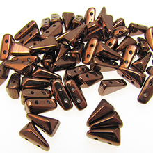 Load image into Gallery viewer, Czech Vexolo Beads 5x7mm Dark Bronze Qty:20 beads*D*