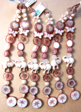 Load image into Gallery viewer, Czech Table Cut Mix White/Copper Qty: 6 inch strand