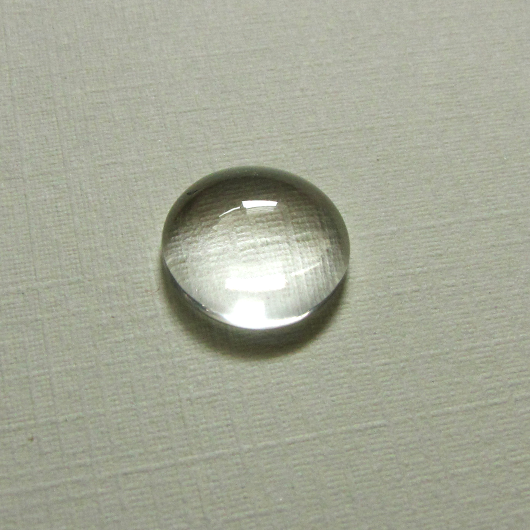 Cabochon Glass Clear 12mm Qty:1