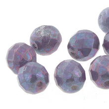 Load image into Gallery viewer, Czech Faceted Fire Polished Rounds 4mm Nebula Chalk Qty:40 strung
