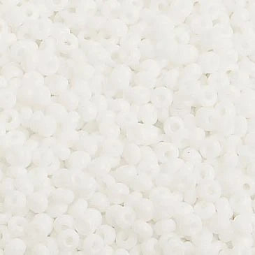 Czech Seed Beads 10/0 White Opaque