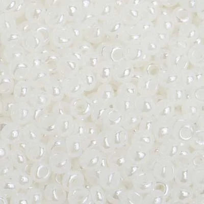 Czech Seedbeads 8/0 White Pearl Opaque