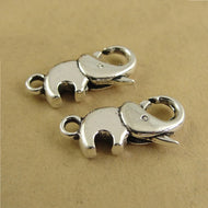 Antique Silver Elephant Clasp 12x23mm Qty:1