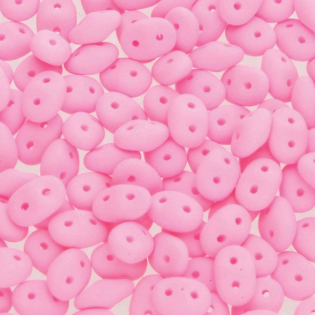 Czech Superduo Beads 2.5x5mm Bondeli Matte Soft Pink Qty:10g