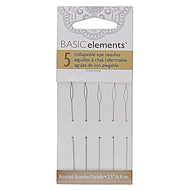 Collapsible Eye Needles Asst Qty:1 pack of 5