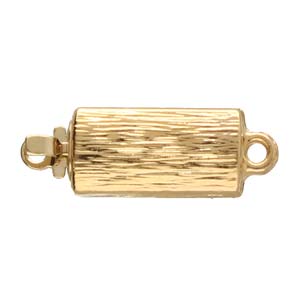 Gold Plated Clasp Push Pull Textured 6x12mm Qty:1