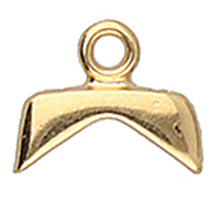 Load image into Gallery viewer, Chevron Duo Bead Ending 'Koutalas' 24k Gold Plated Qty: 1
