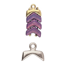 Load image into Gallery viewer, Chevron Duo Bead Ending 'Koutalas' Antique Silver Plated Qty: 1
