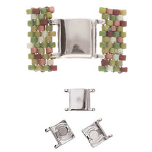 Load image into Gallery viewer, Delica 11/0 Magnetic Clasp 'Axos ii' Antique Silver Plated Qty: 1
