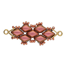 Load image into Gallery viewer, GemDuo Bead Ending 'Triades' 24K Gold Plated Qty: 1
