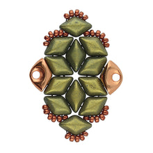 Load image into Gallery viewer, GemDuo Side Bead 'Tripiti' Rose Gold Plated Qty: 1
