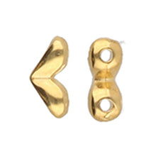 Load image into Gallery viewer, GemDuo Side Bead 'Mitakas' 24K Gold Plated Qty: 1
