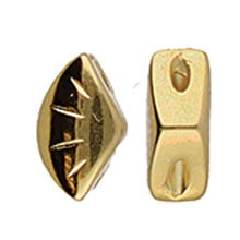 Load image into Gallery viewer, GemDuo Side Bead 'Polonia' 24K Gold Plated Qty: 1
