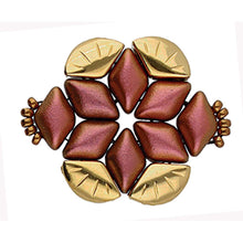 Load image into Gallery viewer, GemDuo Side Bead 'Polonia' 24K Gold Plated Qty: 1
