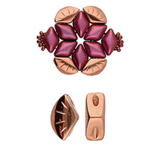 Load image into Gallery viewer, GemDuo Side Bead 'Polonia' Rose Gold Plated Qty: 1
