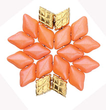 Load image into Gallery viewer, GemDuo Bead Substitute 'Plaka' 24K Gold Plated Qty: 1
