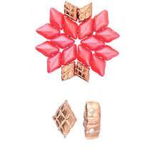 Load image into Gallery viewer, GemDuo Bead Substitute 'Plaka' Rose Gold Plated Qty: 1
