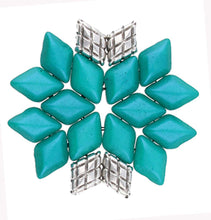 Load image into Gallery viewer, GemDuo Bead Substitute 'Plaka' Antique Silver Plated Qty: 1
