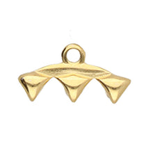 Load image into Gallery viewer, GemDuo Bead Ending 'Vani III' 24K Gold Plated Qty: 1
