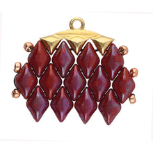 Load image into Gallery viewer, GemDuo Bead Ending 'Vani III' 24K Gold Plated Qty: 1
