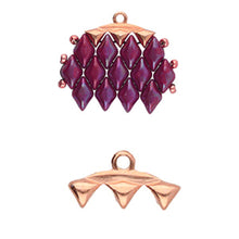 Load image into Gallery viewer, GemDuo Bead Ending 'Vani III' Rose Gold Plated Qty: 1
