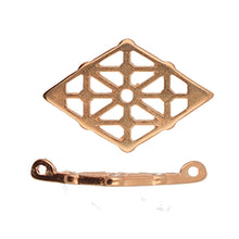 Load image into Gallery viewer, GemDuo Bead Connector 'Clima' Rose Gold Plated Qty: 1
