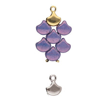 Load image into Gallery viewer, Ginko Bead Ending 'Karavos' Antique Silver Plated Qty: 1
