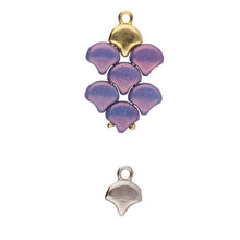 Load image into Gallery viewer, Ginko Bead Ending 'Kastro' Antique Silver Plated Qty: 1

