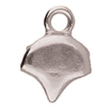 Load image into Gallery viewer, Ginko Bead Ending 'Kastro' Antique Silver Plated Qty: 1
