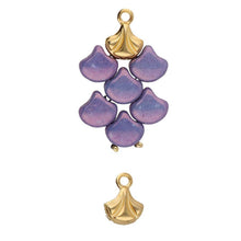 Load image into Gallery viewer, Ginko Bead Ending 'Padanassa' 24K Gold Plated Qty: 1
