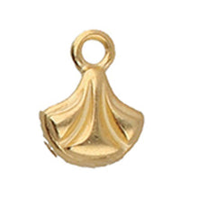 Load image into Gallery viewer, Ginko Bead Ending 'Padanassa' 24K Gold Plated Qty: 1
