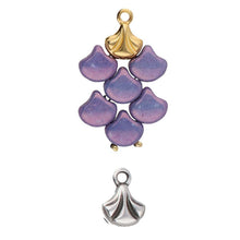 Load image into Gallery viewer, Ginko Bead Ending 'Padanassa' Antique Silver Plated Qty: 1
