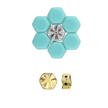 Load image into Gallery viewer, Honeycomb Bead Substitute 'Stelida' 24K Gold Plated Qty: 1
