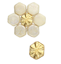 Load image into Gallery viewer, Honeycomb Bead Substitute 'Stelida' 24K Gold Plated Qty: 1
