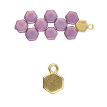 Load image into Gallery viewer, Honeycomb Bead Ending 'Maragas' 24K Gold Plated Qty:1
