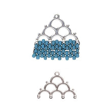 Load image into Gallery viewer, 8/0 Bead Ending 'Lakos IV' Antique Silver Plated Qty: 1
