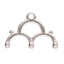 Load image into Gallery viewer, 8/0 Bead Ending 'Lakos III' Antique Silver Plated Qty: 1
