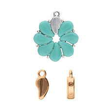 Load image into Gallery viewer, Paisley Duo Bead Ending 'Mamaku' Rose Gold Plated Qty: 1
