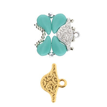 Load image into Gallery viewer, Paisley Duo Bead Ending 'Aosa' 24k Gold Plated Qty: 1
