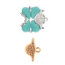 Load image into Gallery viewer, Paisley Duo Bead Ending 'Aosa' Rose Gold Plated Qty: 1
