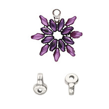 Load image into Gallery viewer, Superduo Bead Ending 'Remata' Antique Silver Plated Qty: 1
