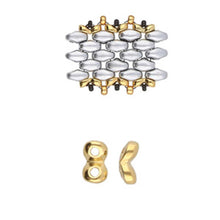 Load image into Gallery viewer, Superduo Side Bead 'Kaparia' 24K Gold Plated Qty: 1
