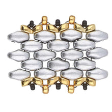 Load image into Gallery viewer, Superduo Side Bead 'Kaparia' 24K Gold Plated Qty: 1
