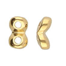 Load image into Gallery viewer, Superduo Side Bead 'Kaparia' 24K Gold Plated Qty: 1
