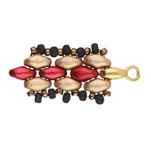 Load image into Gallery viewer, Superduo Bead Ending 'Vourkoti' 24K Gold Plated Qty: 1

