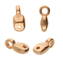 Load image into Gallery viewer, Superduo Bead Ending 'Vourkoti' Rose Gold Plated Qty: 1
