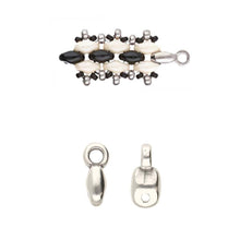 Load image into Gallery viewer, Superduo Bead Ending 'Vourkoti' Antique Silver Plated Qty: 1
