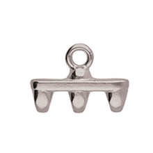 Load image into Gallery viewer, Superduo Bead Ending 'Rozos III' Antique Silver Plated Qty: 1
