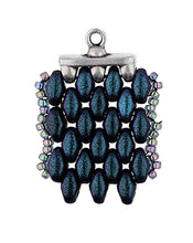 Load image into Gallery viewer, Superduo Bead Ending 'Rozos III' Antique Silver Plated Qty: 1
